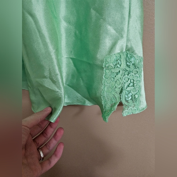 LA VIE EN ROSE Satin Slip Night Mini Dress - Picture 4 of 4